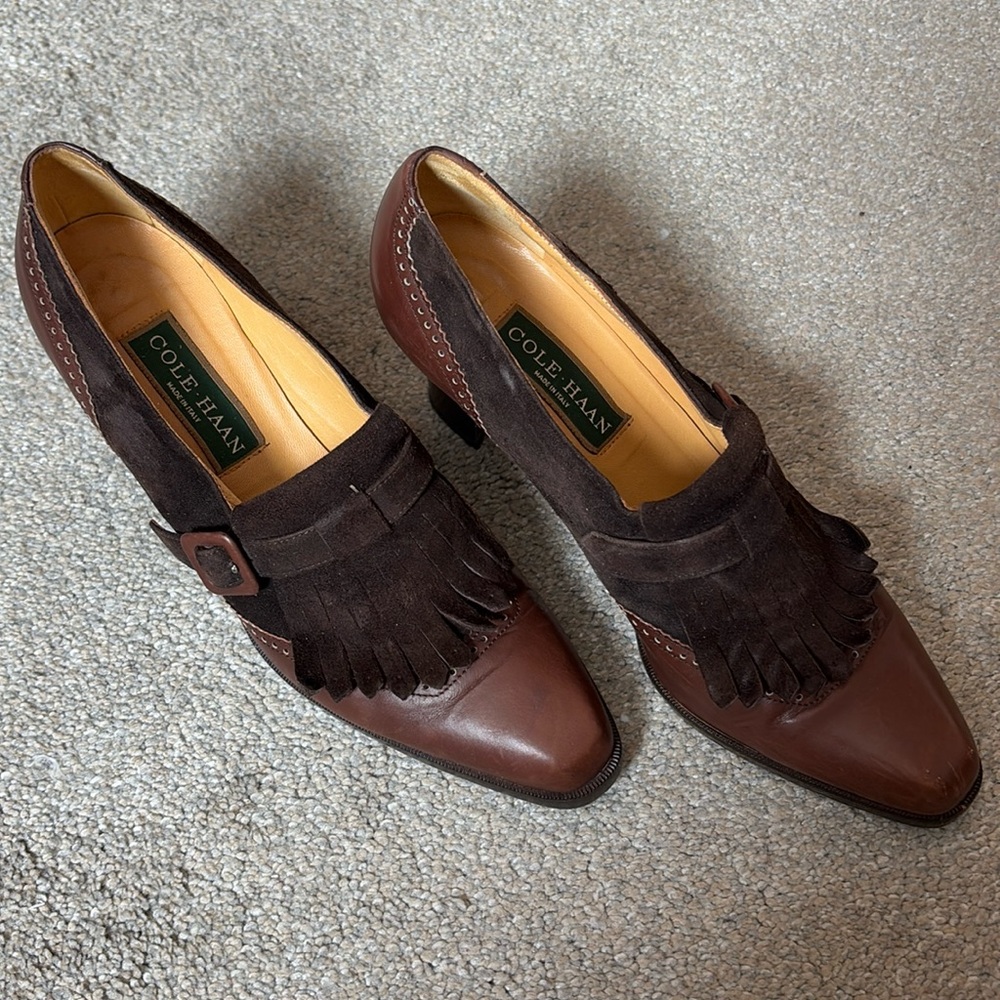 Gorgeous Cole Haan two tone suede/leather heeled dress shoe! - Picture 3 of 9